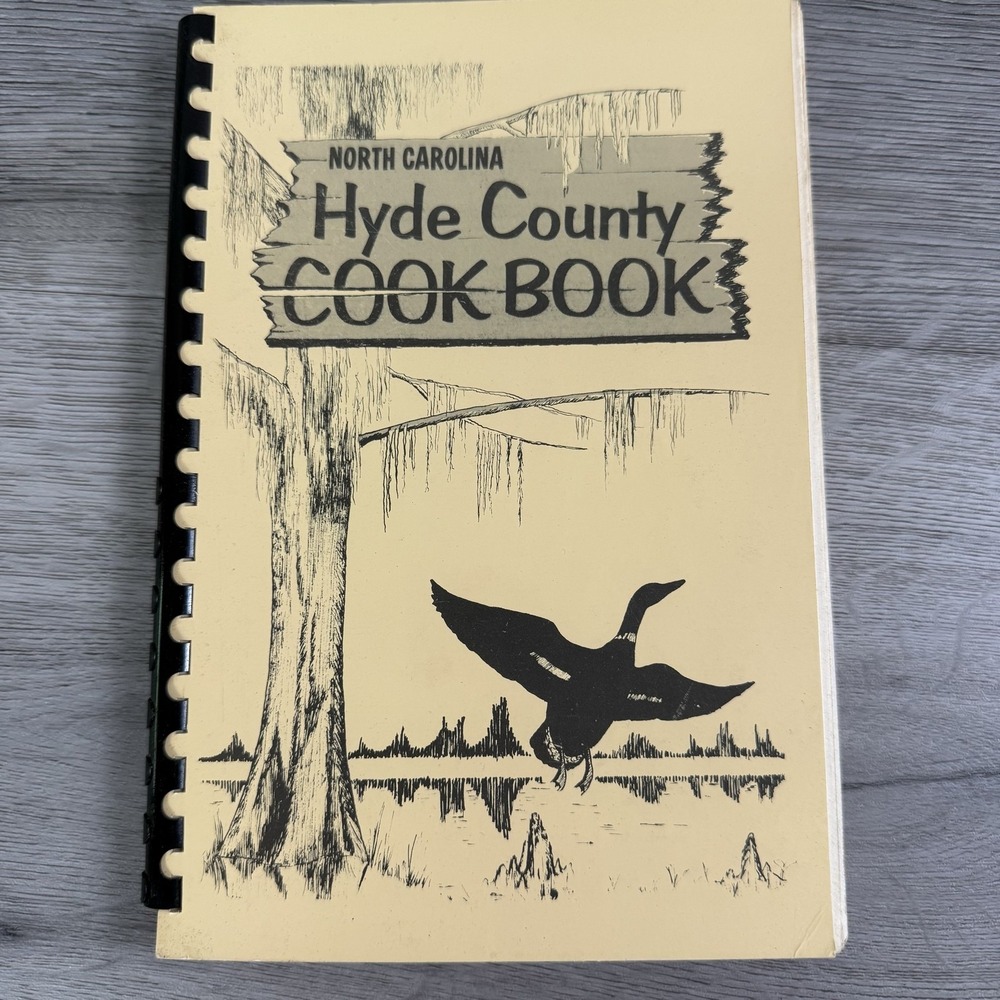 Vintage Hyde County Cook Book North Carolina 1973 Spiral Community NC Recipes